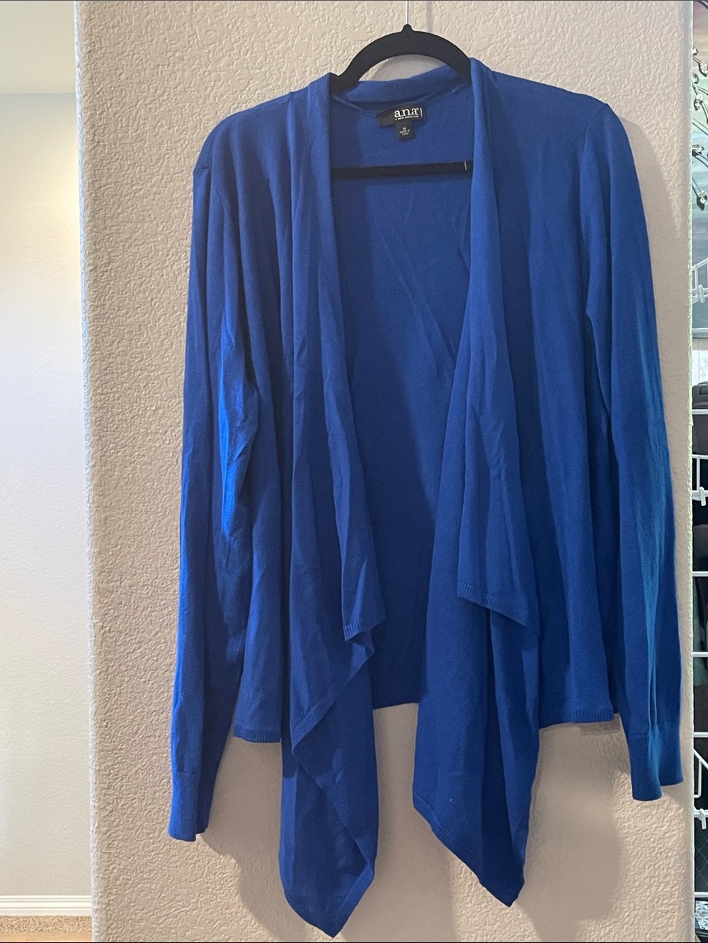 a.n.a Women's Cobalt Blue Draped Open-Front Cardigan